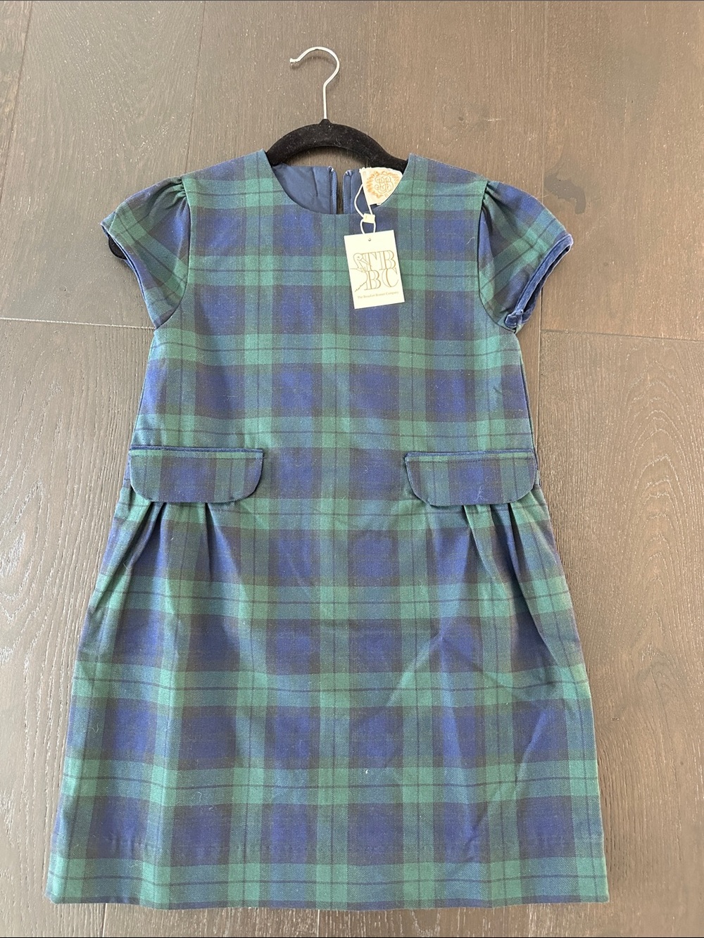 NWT! Girls Beaufort Bonnet Plaid  Dress in Navy & Green size: 10